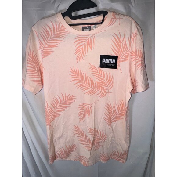 Puma Men's Summer Court All Over Print T-Shirt, Cloud Pink, Size S, NWT - Picture 2 of 5
